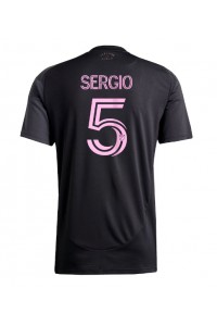 Inter Miami Sergio Busquets #5 Jalkapallovaatteet Vieraspaita 2025-26 Lyhythihainen